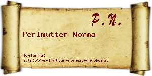 Perlmutter Norma névjegykártya